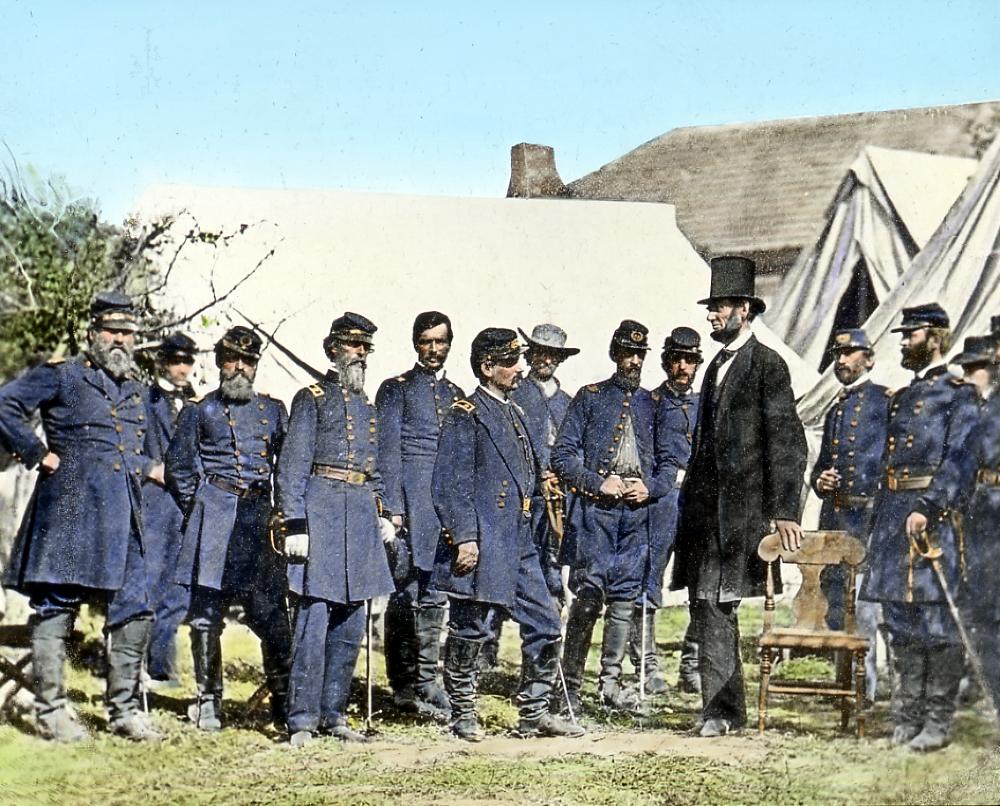 Lincoln and McClellan at Antietam, Civil War, 1862 page 1