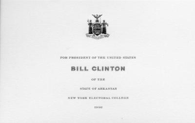 Load Electoral College Ballot for Bill Clinton, 1992 in Main Document Viewer