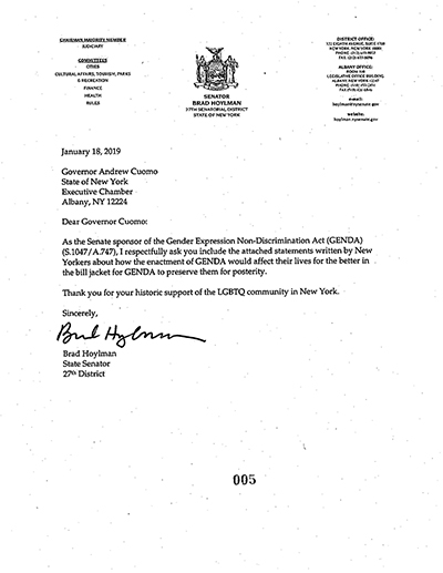 Load New York State Bill and Veto Jackets: 2019, Chapter 8 "Gender Expression Non-Discrimination Act" in Main Document Viewer