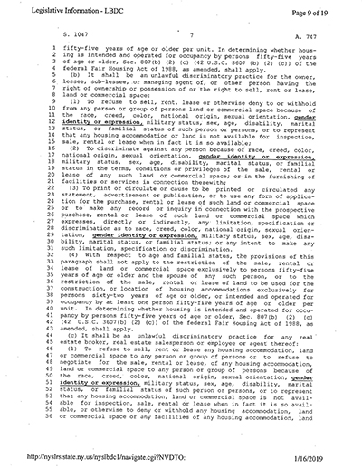 Load New York State Bill and Veto Jackets: 2019, Chapter 8 "Gender Expression Non-Discrimination Act" in Main Document Viewer