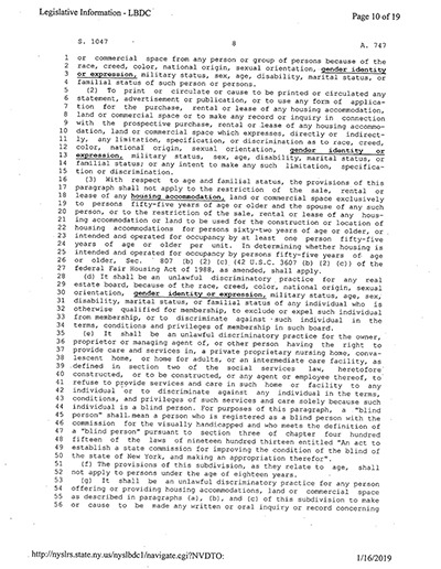 Load New York State Bill and Veto Jackets: 2019, Chapter 8 "Gender Expression Non-Discrimination Act" in Main Document Viewer