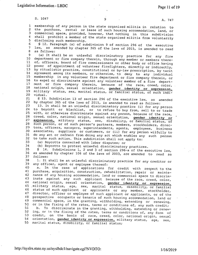 Load New York State Bill and Veto Jackets: 2019, Chapter 8 "Gender Expression Non-Discrimination Act" in Main Document Viewer