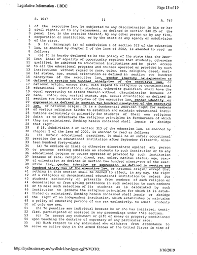 Load New York State Bill and Veto Jackets: 2019, Chapter 8 "Gender Expression Non-Discrimination Act" in Main Document Viewer