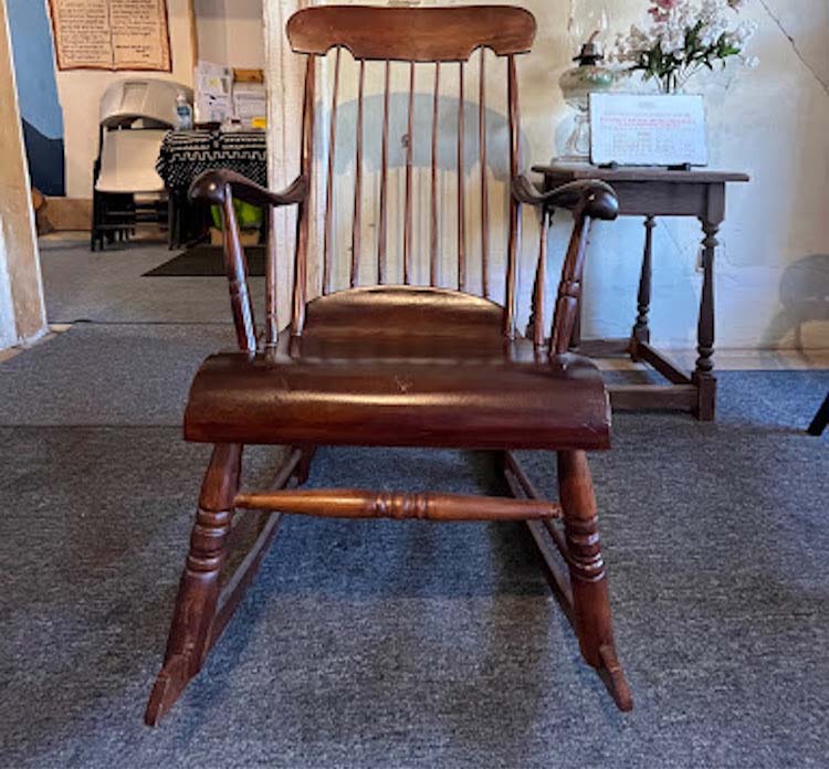 Wooden rocking chair c. 1850. page 1