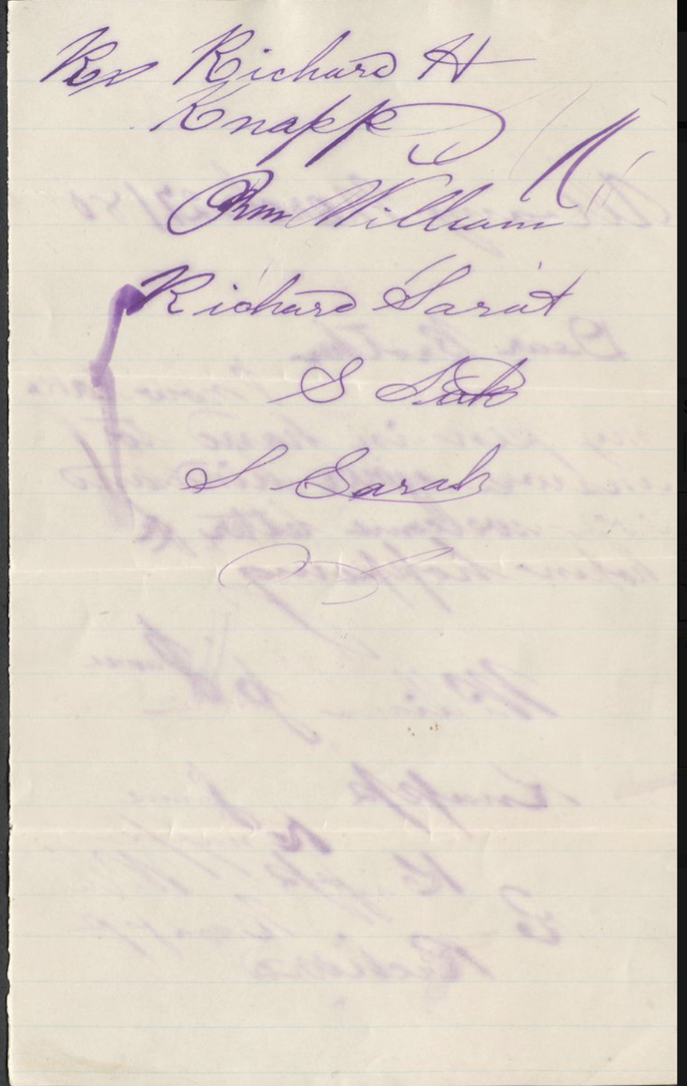 Unsent Draft of Letter from William James Knapp to Richard  Knapp, March 27, 1880  page 2
