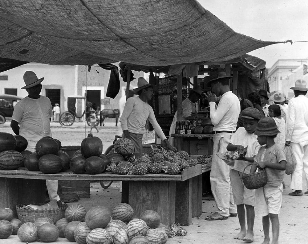 Fruit Stand at a Market in Merida, Mexico, 1925 page 1