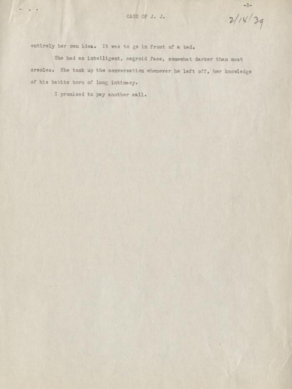 Federal Writer's Project Interview, Case of "J.J.," with a Male Immigrant from Havana, Cuba, 1939 page 3