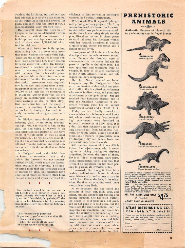 Mistress of the Thin Films: Dr. Blodgett found a clue to the structure of matter. But she'd like to make better popovers page 4