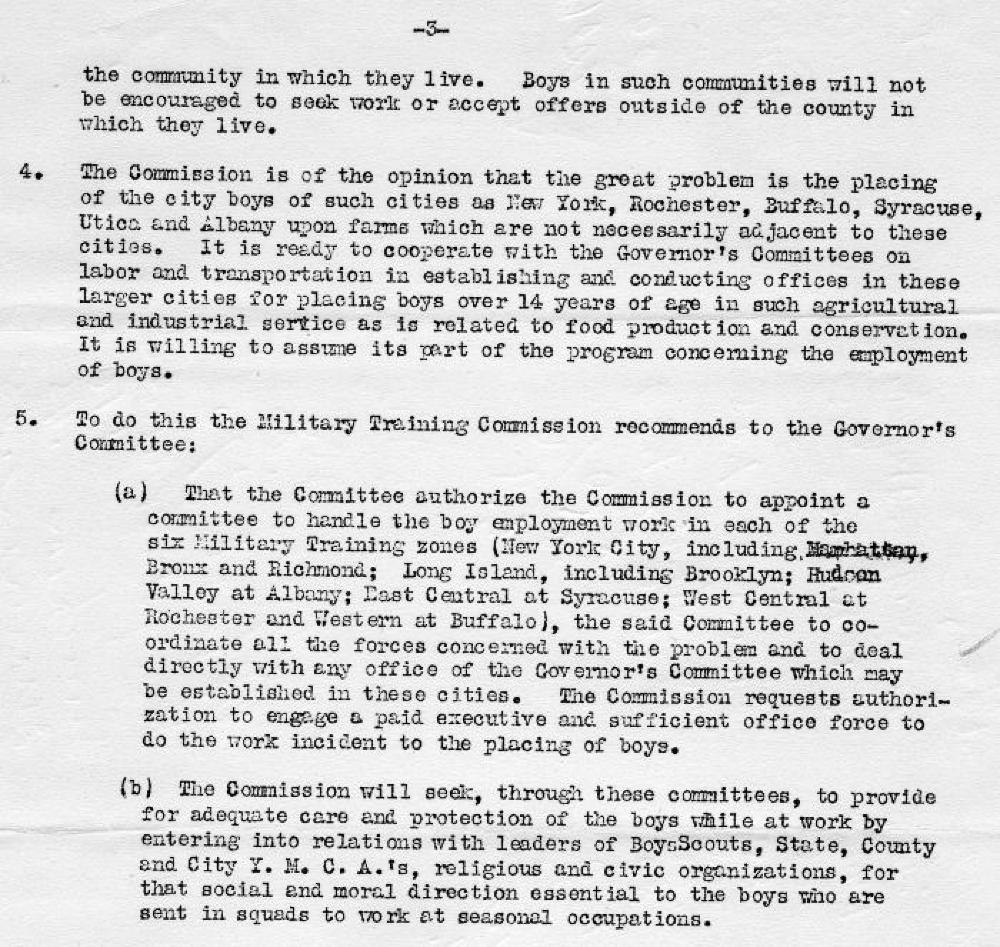 "What the Education Department has Undertaken," Farm Cadet Program, Agriculture and Training, World War I, c. 1917 page 4