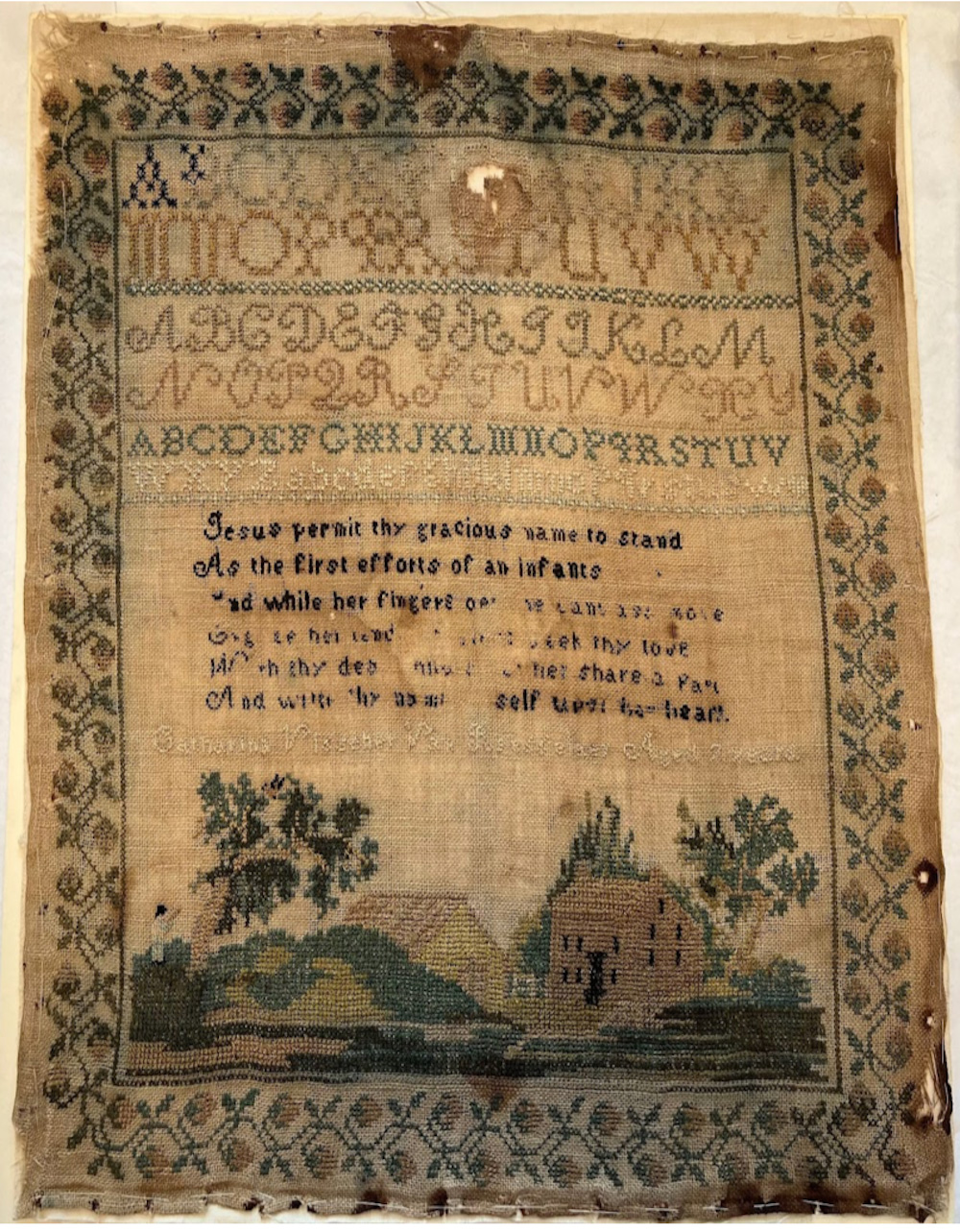 Needlepoint Sampler, 1824 page 1