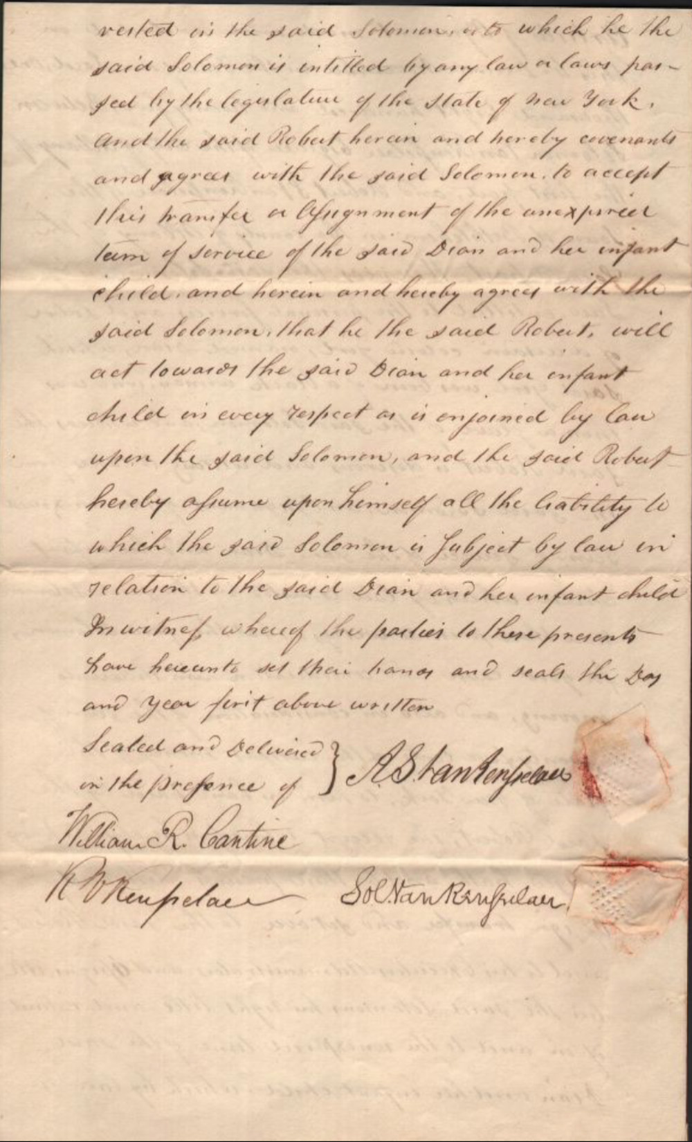 "Agreement Solomon Van Rensselaer to Robert S. Van Rensselaer, December 6, 1825  " page 2