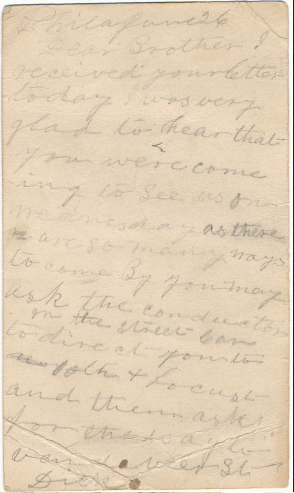 Postcard from Richard Knapp to William James Knapp, June 26, 1880 page 1