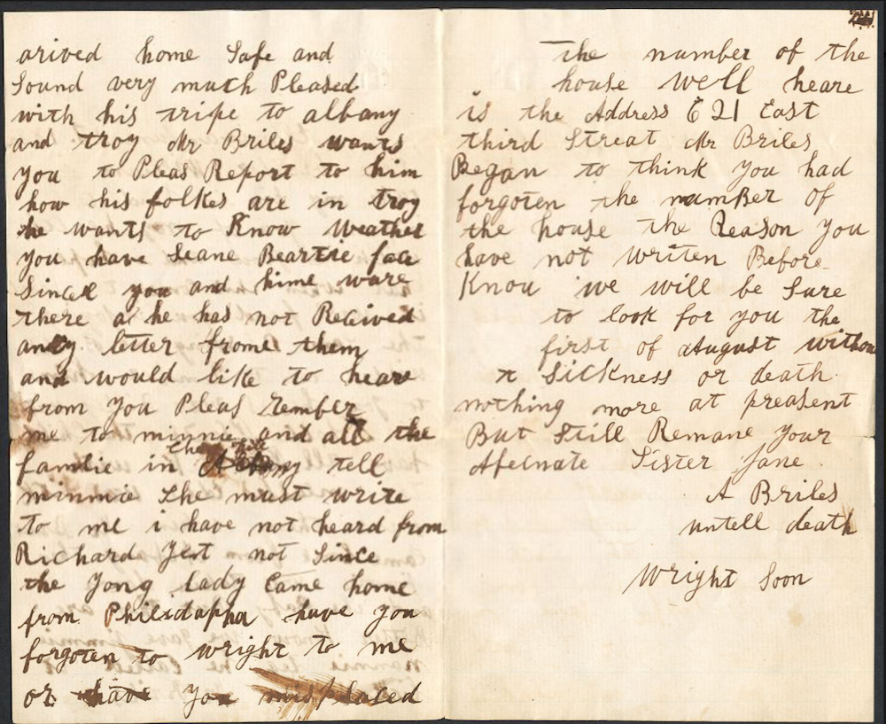 Letter from Jane Amelia Knapp Briles to William James Knapp, June 27, 1880 page 2
