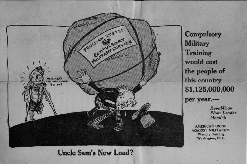 Compulsory Service Cartoon, World War I, c. 1917 page 1