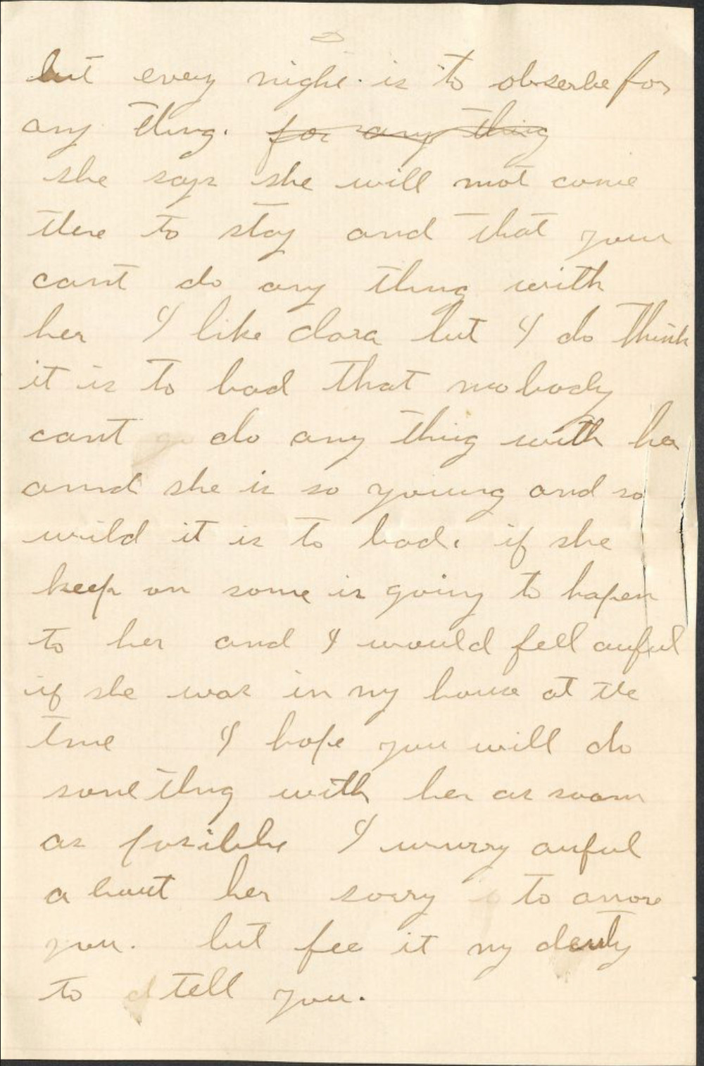 Letter from Mrs. Paul Harries [Harris] to Hattie Gould, July 21, 1894  page 2