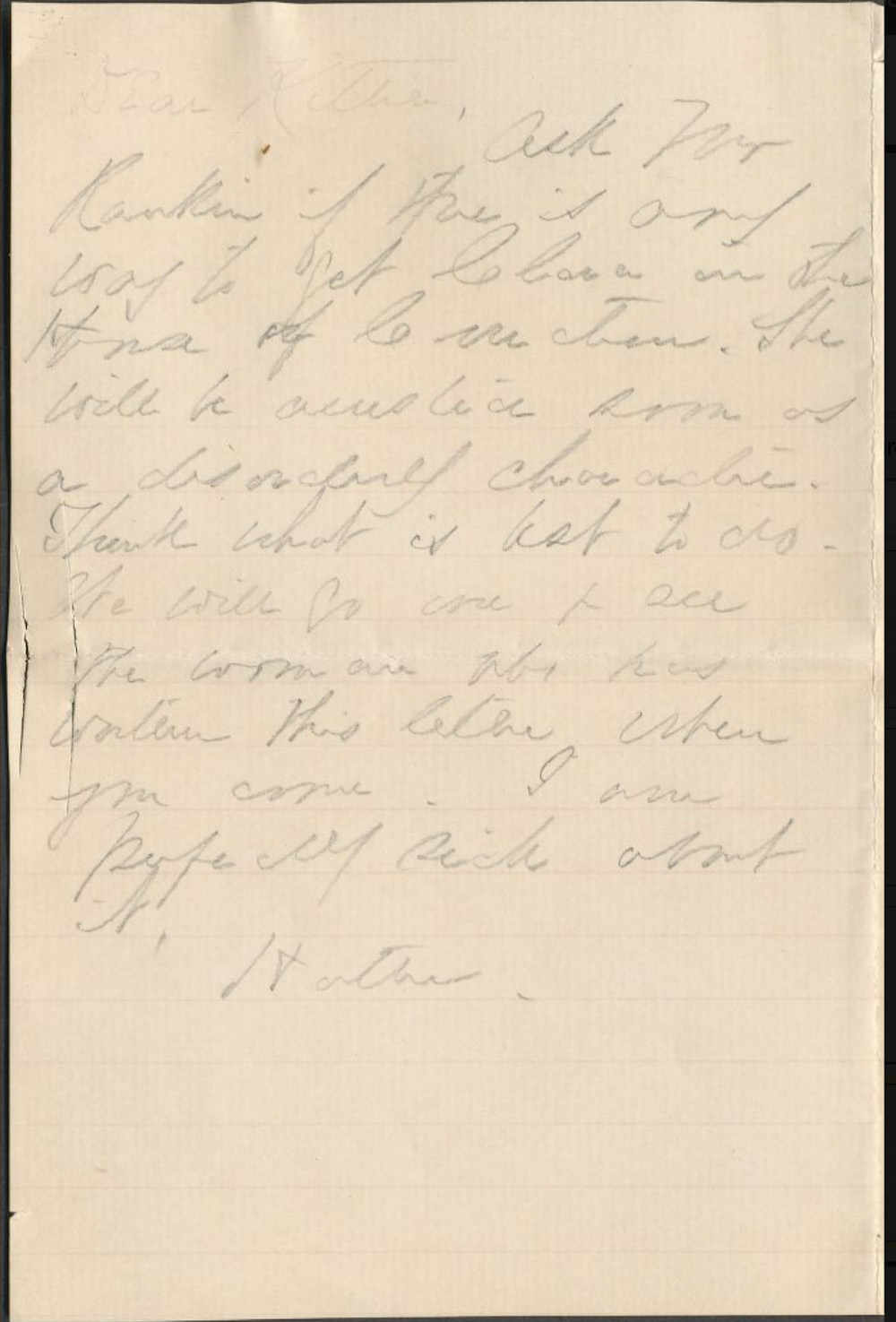 Letter from Harriet Elmendorf Gould to Catherine Bogart Putman Rankin, July 24, 1894 page 1