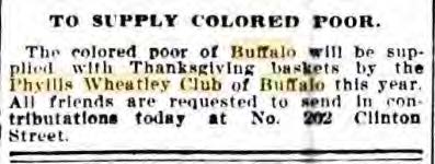 "To Supply Colored Poor." Newspaper Article page 1