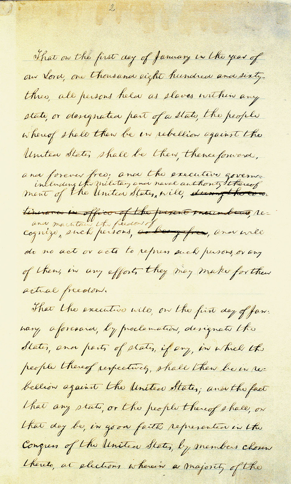 Preliminary Emancipation Proclamation page 2