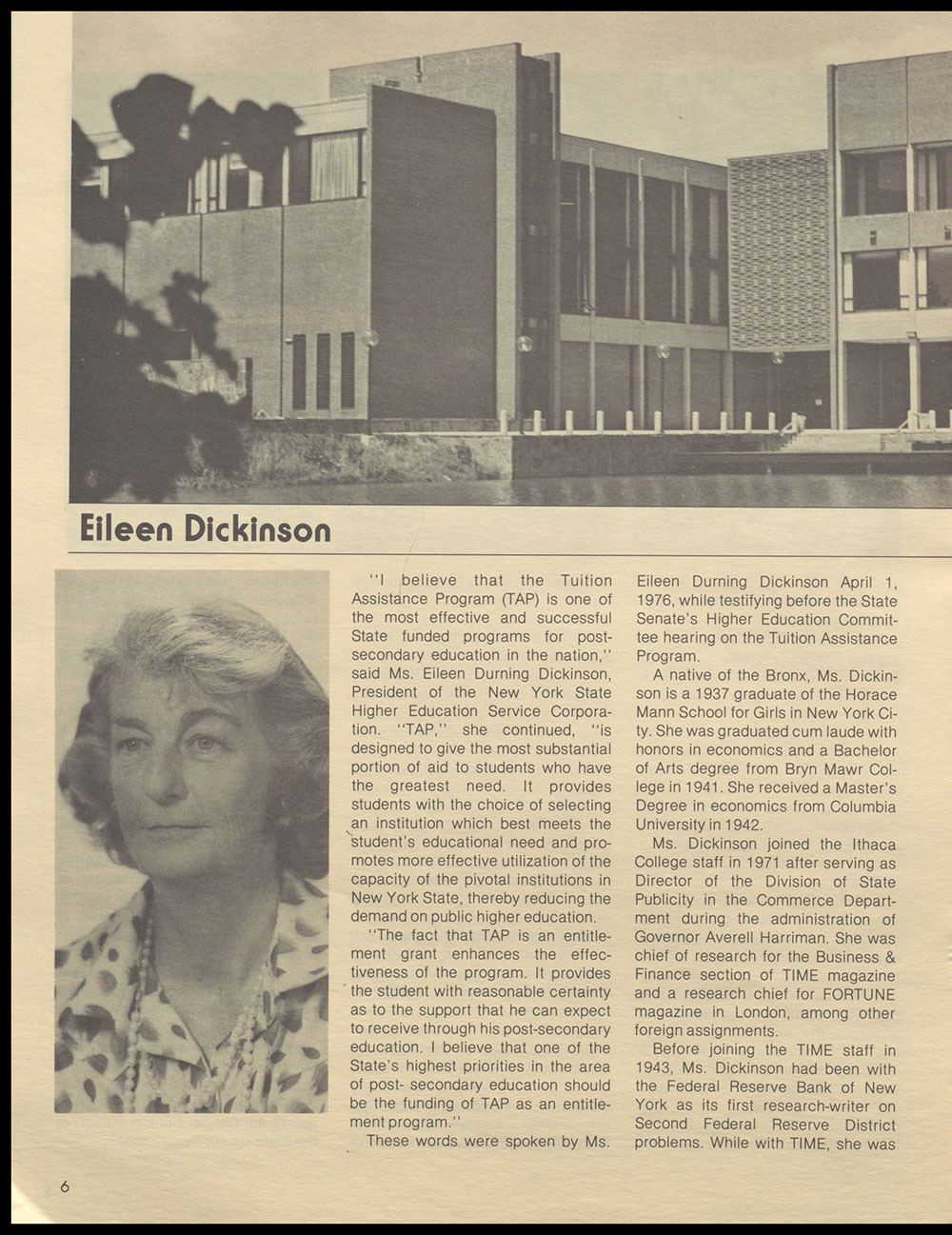 "Women New York" Bi-Monthly News from the Women's Division of the State of New York, Volume 1, Number 4, June/July 1976 page 6