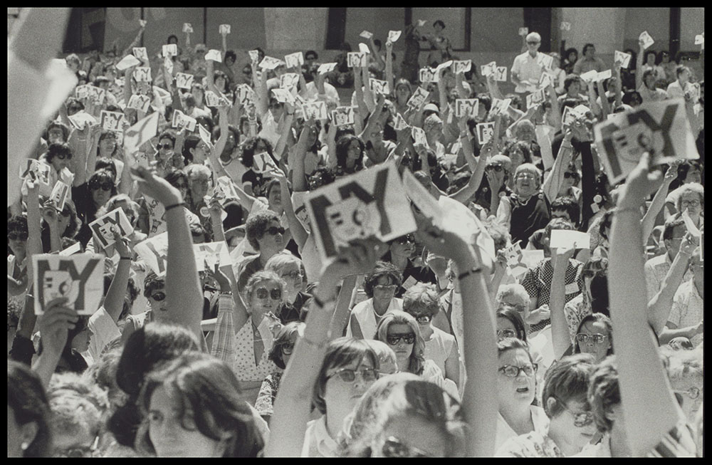 Crowd at the 1977 New York State Women's Meeting in Albany page 1