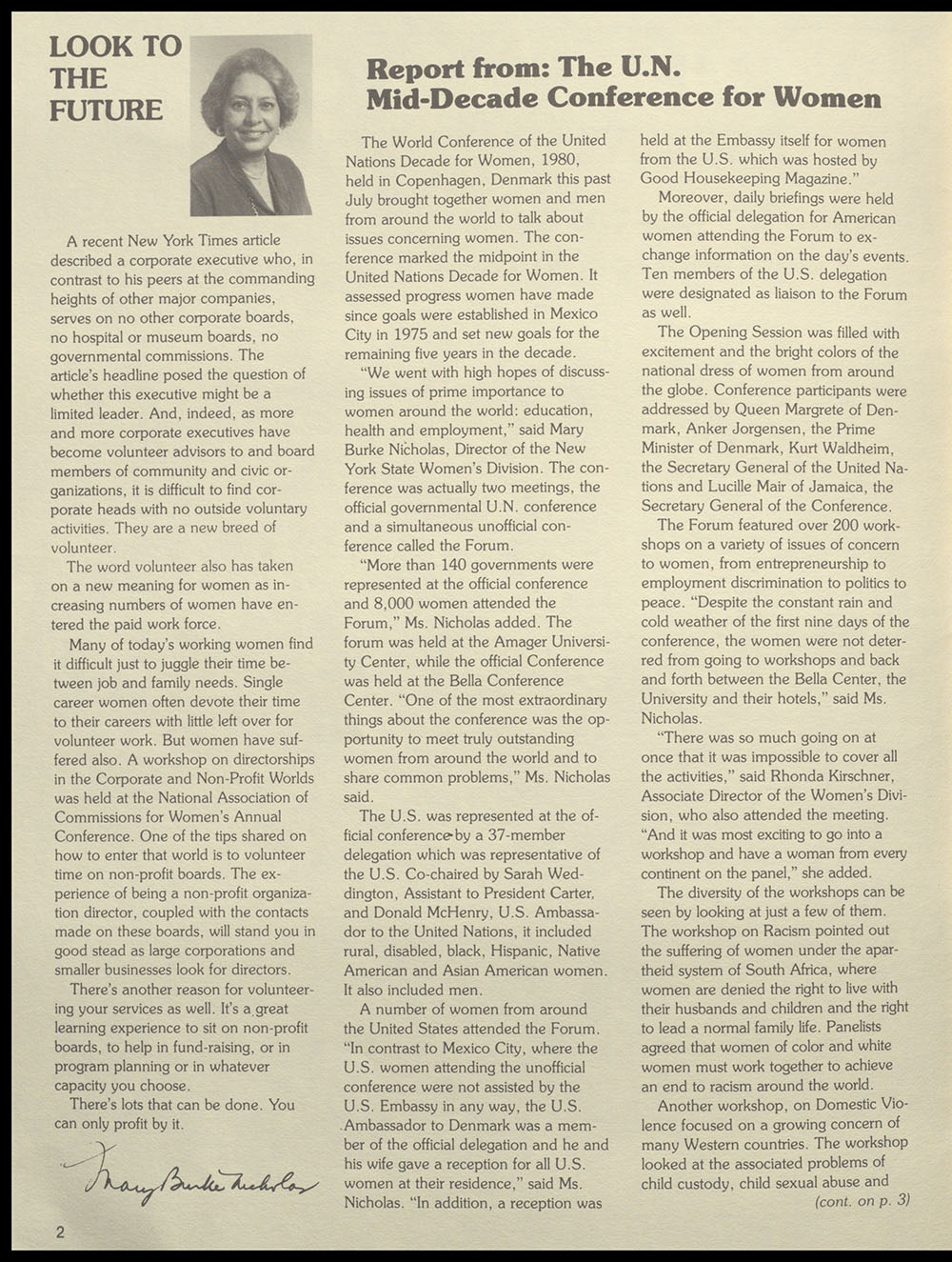 "Women New York" Bi-Monthly News from the Women's Division of the State of New York, Vol. 4, No. 2 page 2
