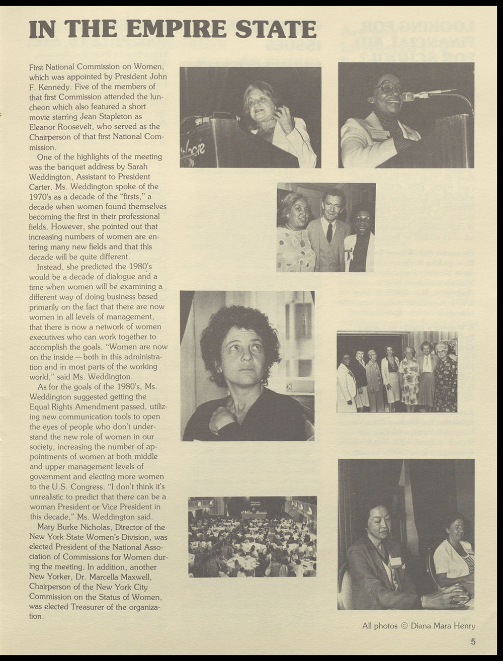 "Women New York" Bi-Monthly News from the Women's Division of the State of New York, Vol. 4, No. 2 page 5