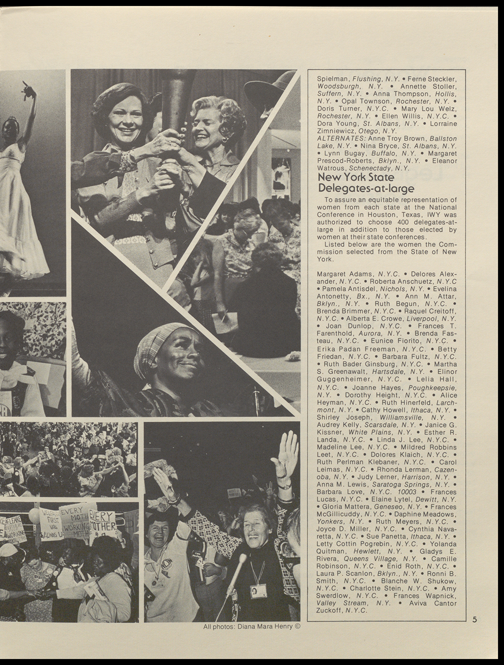 "Women New York" Bi-Monthly News from the Women's Division of the State of New York, Volume 3, Number 1, March/April 1978 page 5