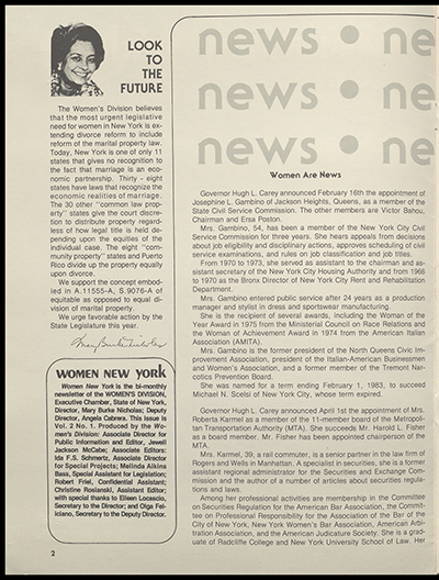 "Women New York" Bi-Monthly News from the Women's Division of the State of New York, Volume 3, Number 1, March/April 1978 thumbnail page 10