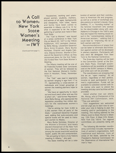 "Women New York" Bi-Monthly News from the Women's Division of the State of New York, Volume 3, Number 1, March/April 1978 thumbnail page 14