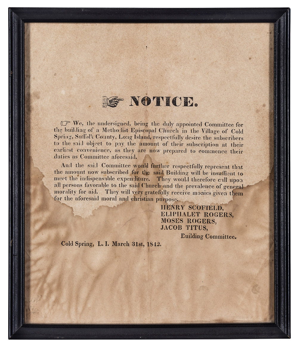 “Notice,” March 31, 1842 page 1