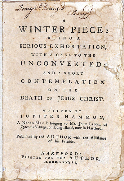 Load Jupiter Hammon, A Winter Piece, 1782 in Main Document Viewer