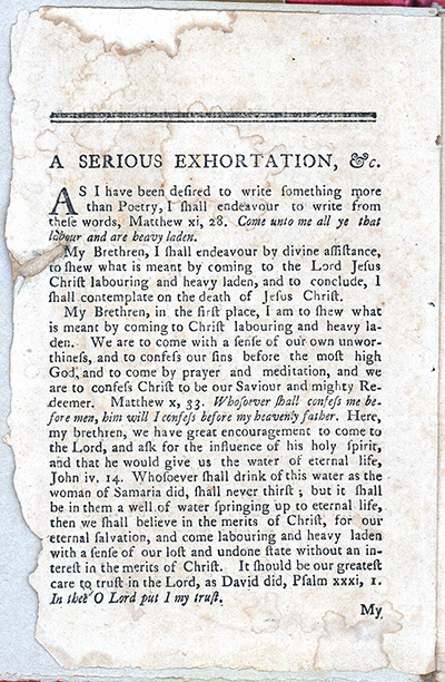 Load Jupiter Hammon, A Winter Piece, 1782 in Main Document Viewer