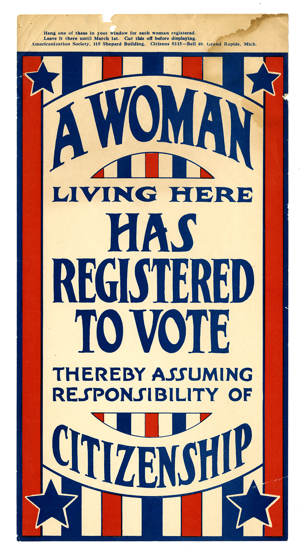 A Woman Living Here Has Registered to Vote page 1
