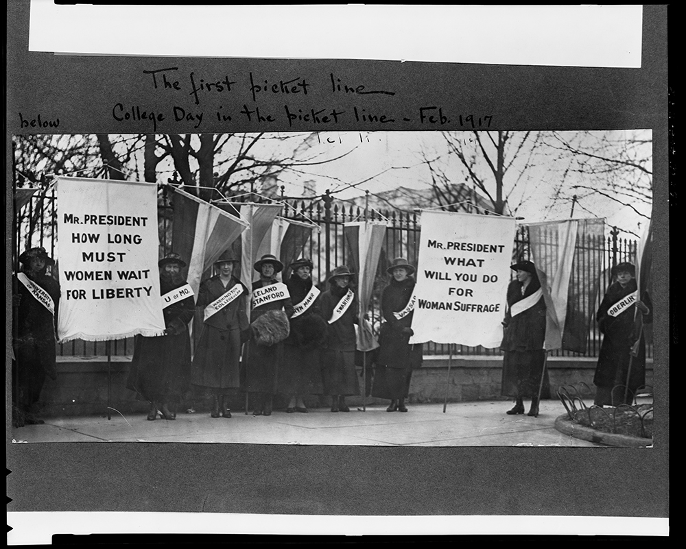 The first picket line - College day in the picket line page 1