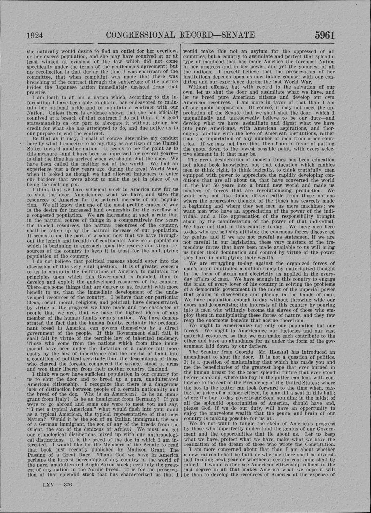 Congressional Record for U.S. Senate on April 9, 1924 page 2