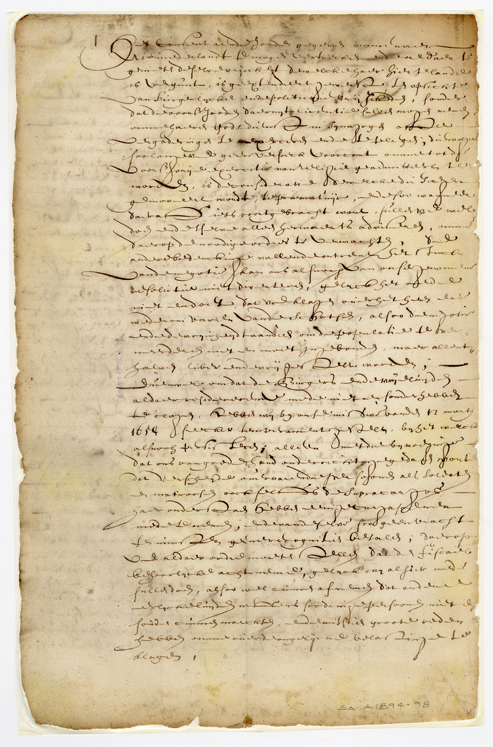 Letter from the Directors to the Director General and Council of New Netherland, March 13, 1656 page 2