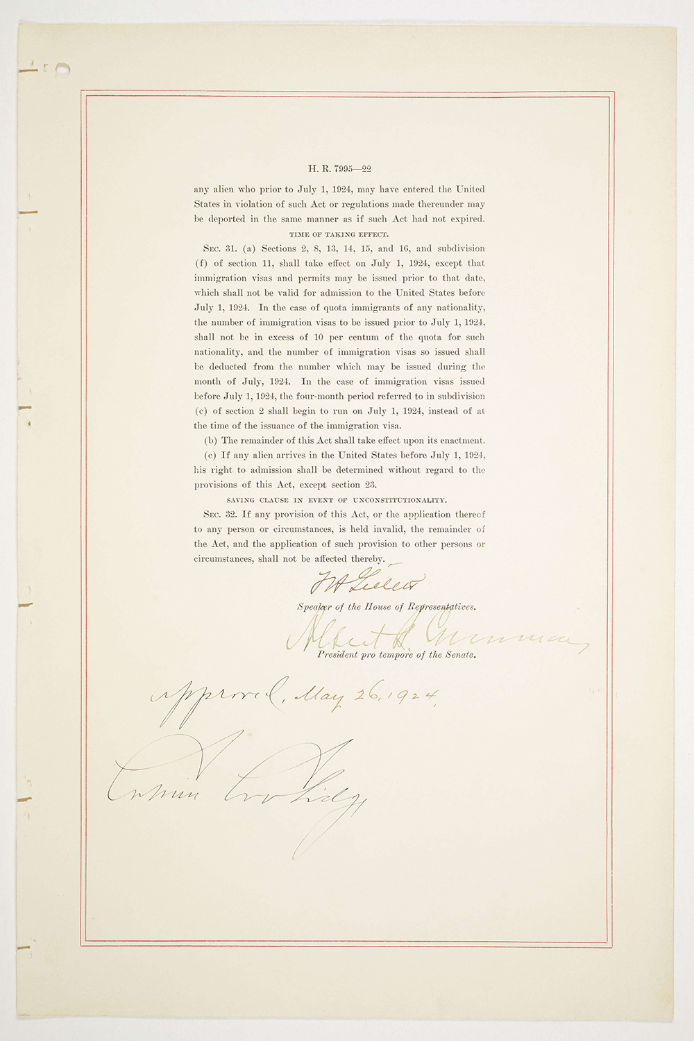 Immigration Act of 1924 page 17