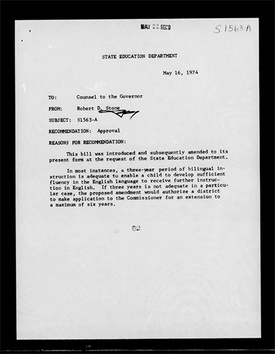 Load Governor's Bill Jacket, Laws from 1974, Chapter 1052 in Main Document Viewer