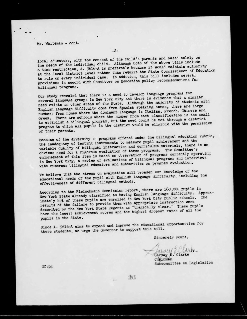 Governor's Bill Jacket, Laws from 1974, Chapter 1052 page 22