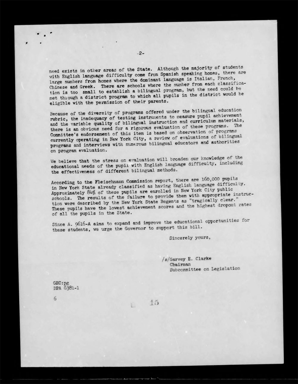 Governor's Bill Jacket, Laws from 1974, Chapter 1052 page 24