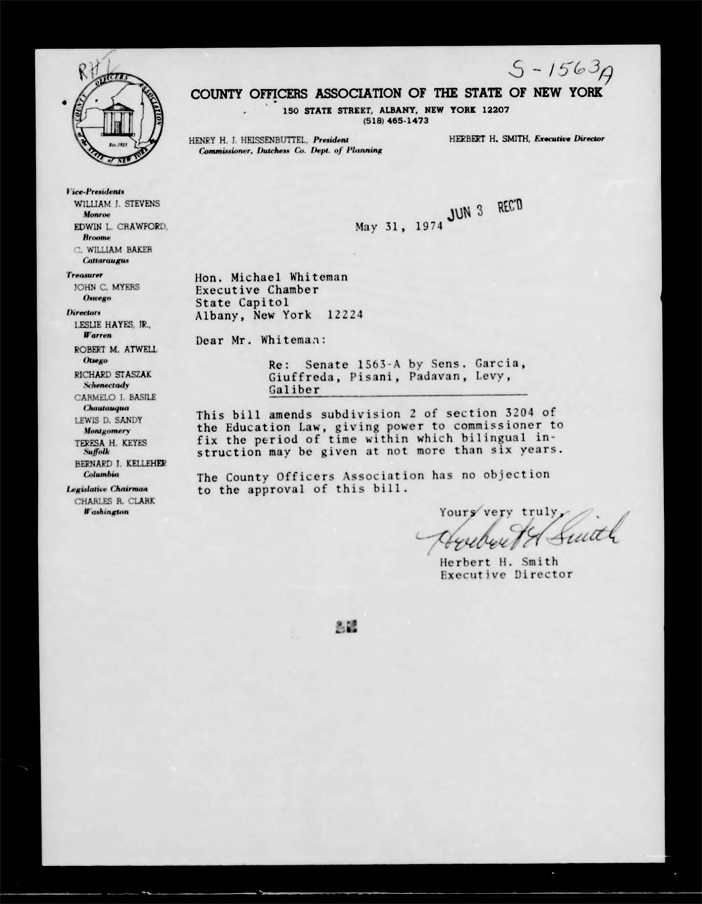 Governor's Bill Jacket, Laws from 1974, Chapter 1052 page 30