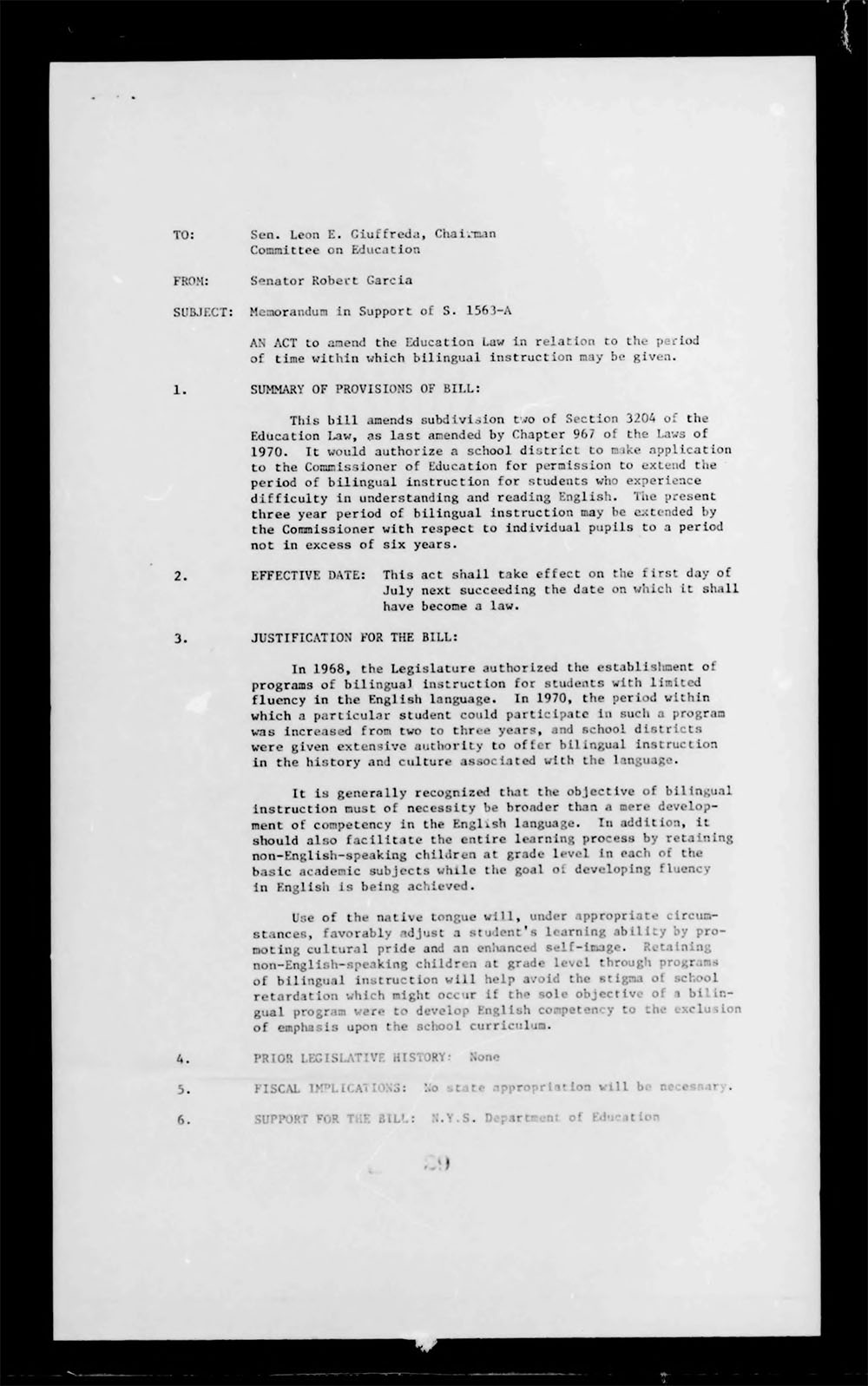 Governor's Bill Jacket, Laws from 1974, Chapter 1052 page 38