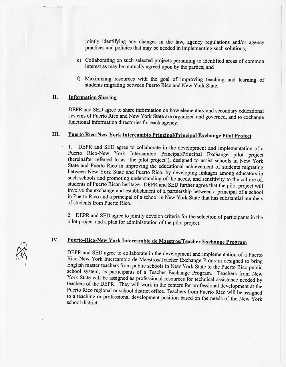 Memorandum of Understanding between the Education Department of the Commonwealth of Puerto Rico and the New York State Education Department page 2