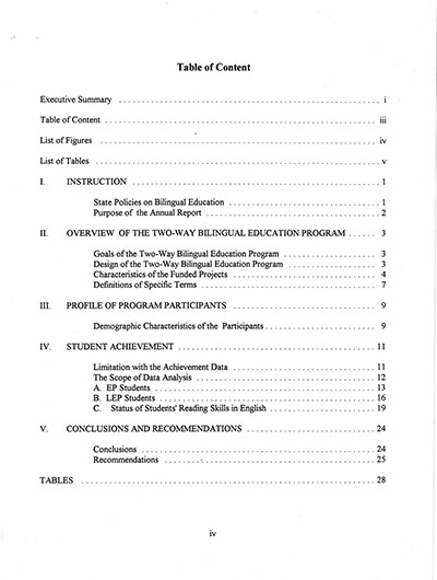 Load The Annual Report of the Two-Way Bilingual Education Program for the 1992 - 93 Program Year in Main Document Viewer