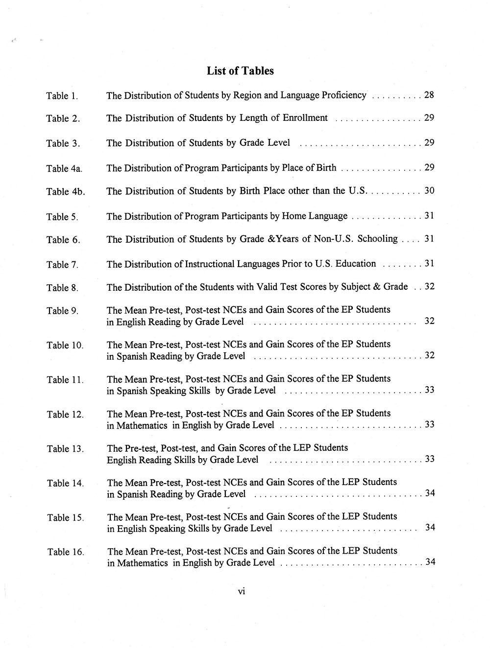 The Annual Report of the Two-Way Bilingual Education Program for the 1992 - 93 Program Year page 6