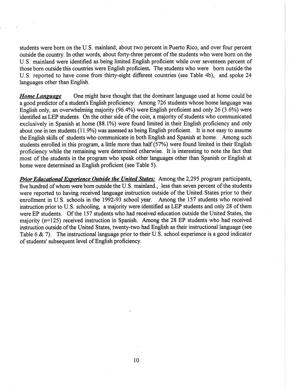 The Annual Report of the Two-Way Bilingual Education Program for the 1992 - 93 Program Year page 16