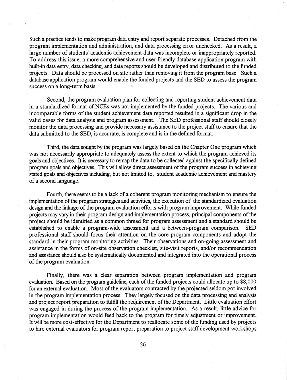 The Annual Report of the Two-Way Bilingual Education Program for the 1992 - 93 Program Year page 32