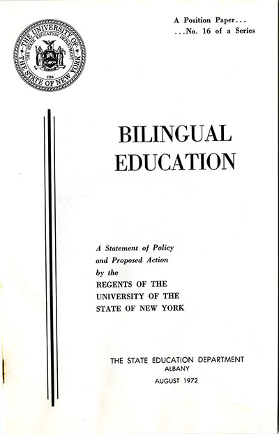 Load “Bilingual Education: A Statement of Policy and Proposed Action” in Main Document Viewer