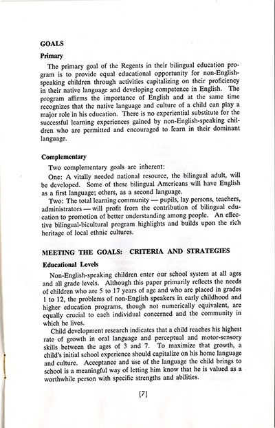 Load “Bilingual Education: A Statement of Policy and Proposed Action” in Main Document Viewer