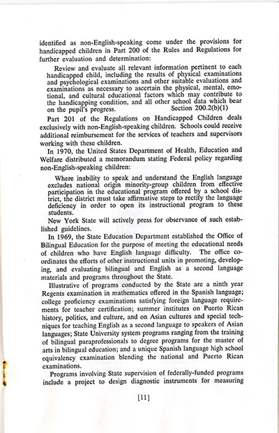Load “Bilingual Education: A Statement of Policy and Proposed Action” in Main Document Viewer